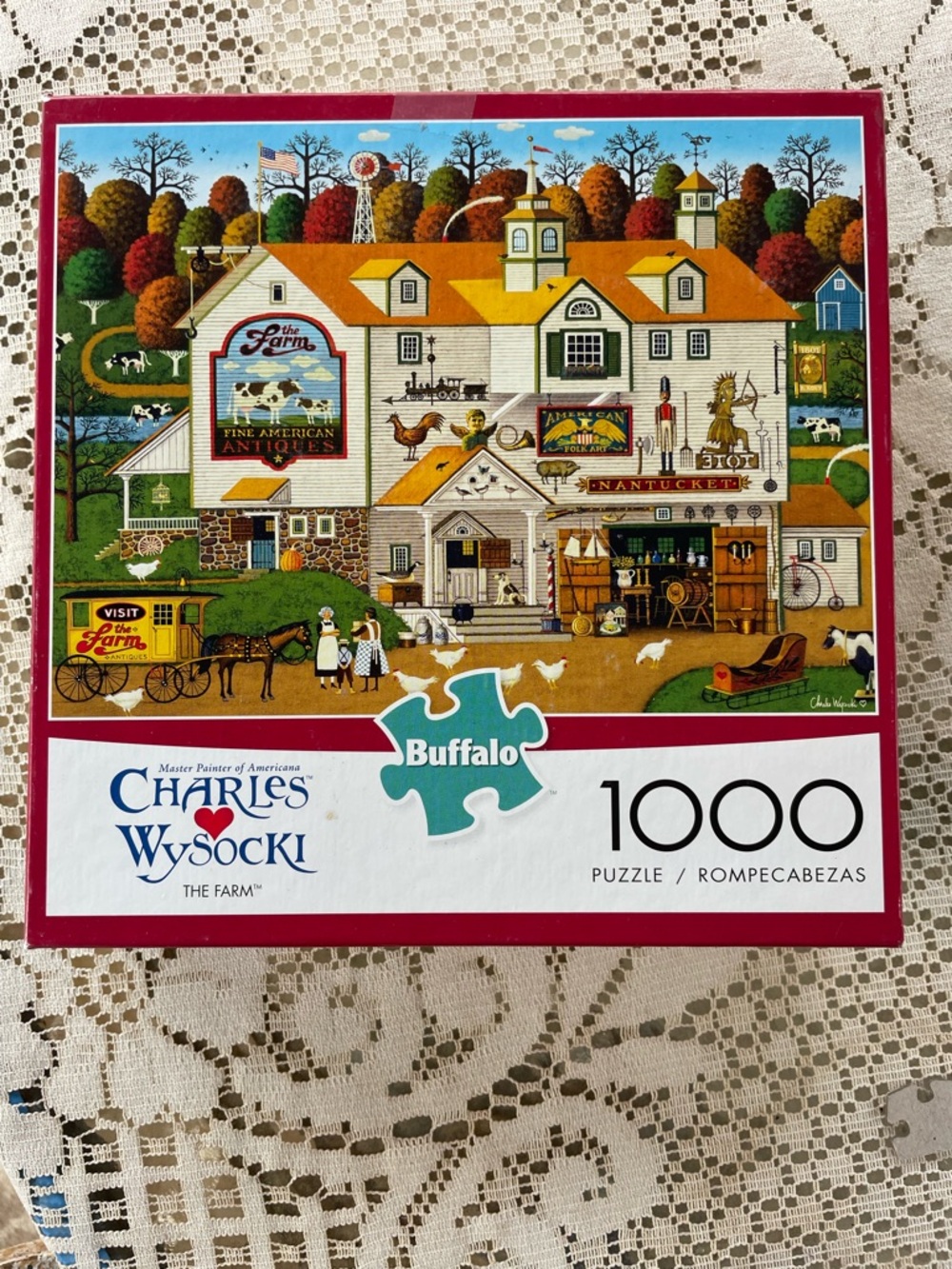 Charles Wysocki The Farm 1000 piece puzzle complete with poster